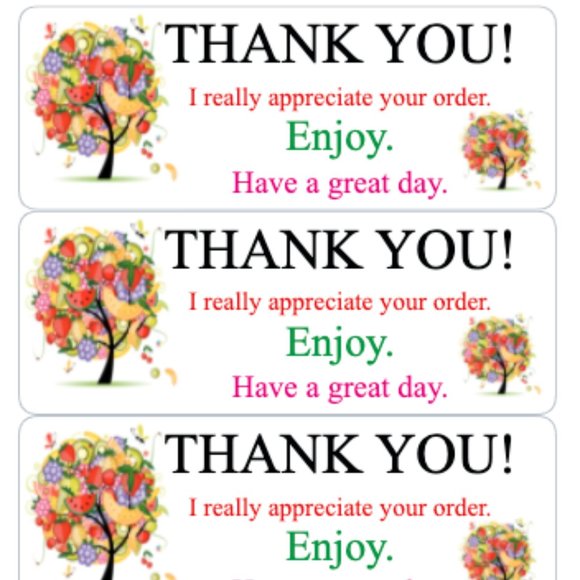 Thank You Stickers Order Shipping Labels Posh Shop Box Mailing Label Sticker - Picture 1 of 3